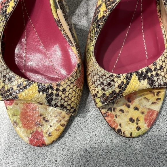 Kate Spade New York Womens Snakeskin Open Toe Stiletto Slingback Heels Sz 8 B - Picture 7 of 12